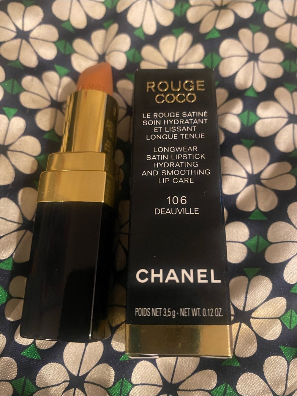 CHANEL Rouge Coco Longwear Satin Lipstick 106 Deauville - Neutral Nude Pink #106